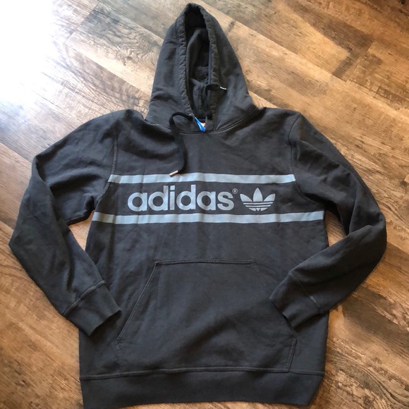 adidas Other - Adidas faded black hooded sweatshirt